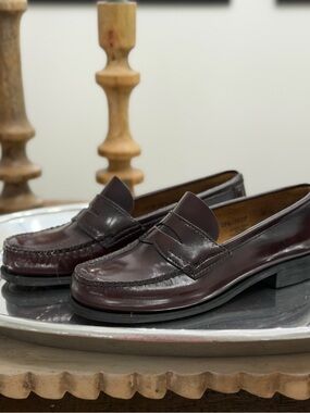 G.H. Bass & Co. Burgundy Penny Loafers